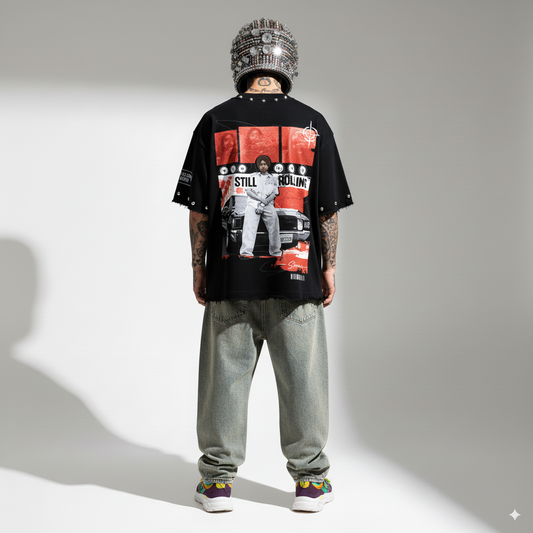 SHUBH OVERSIZE UNISEX BLACK TSHIRT (BOXYFIT)