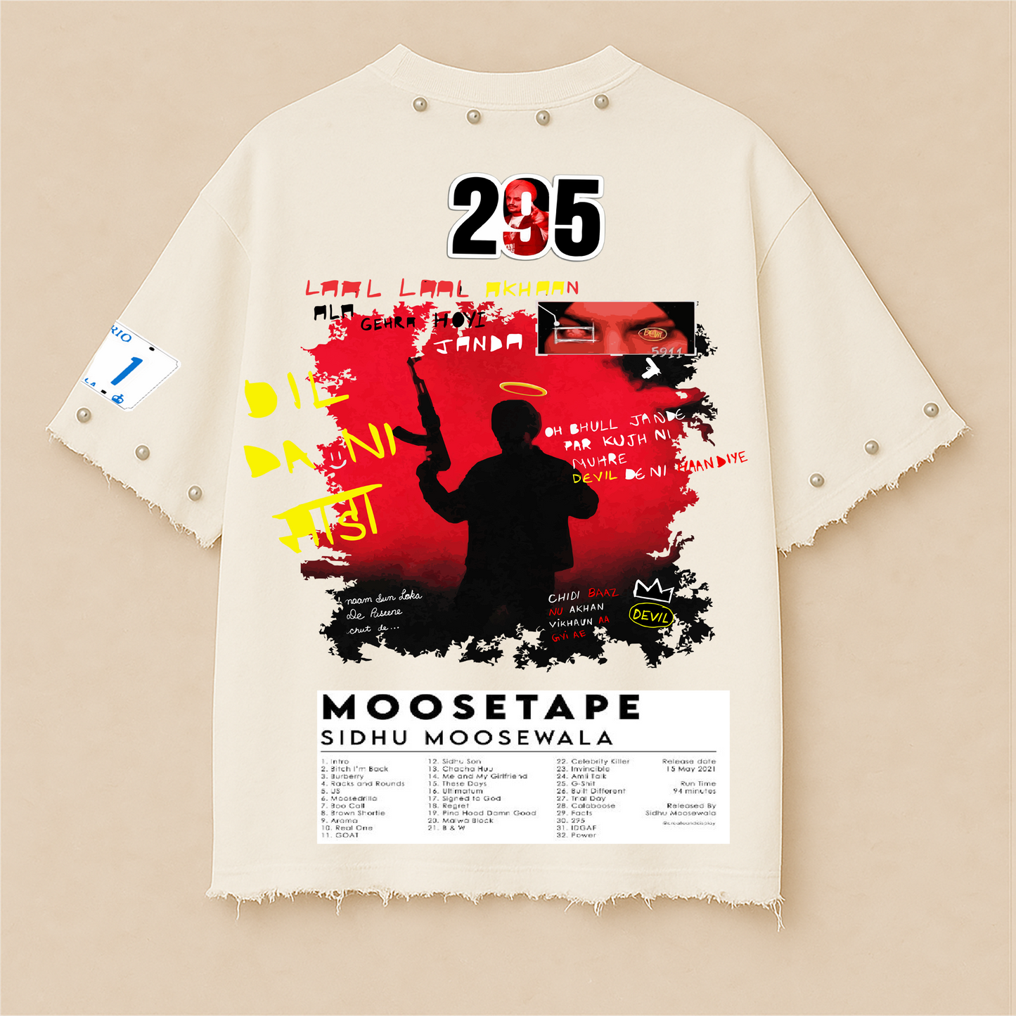 SIDHU MOOSEWALA OVERSIZE TSHIRT