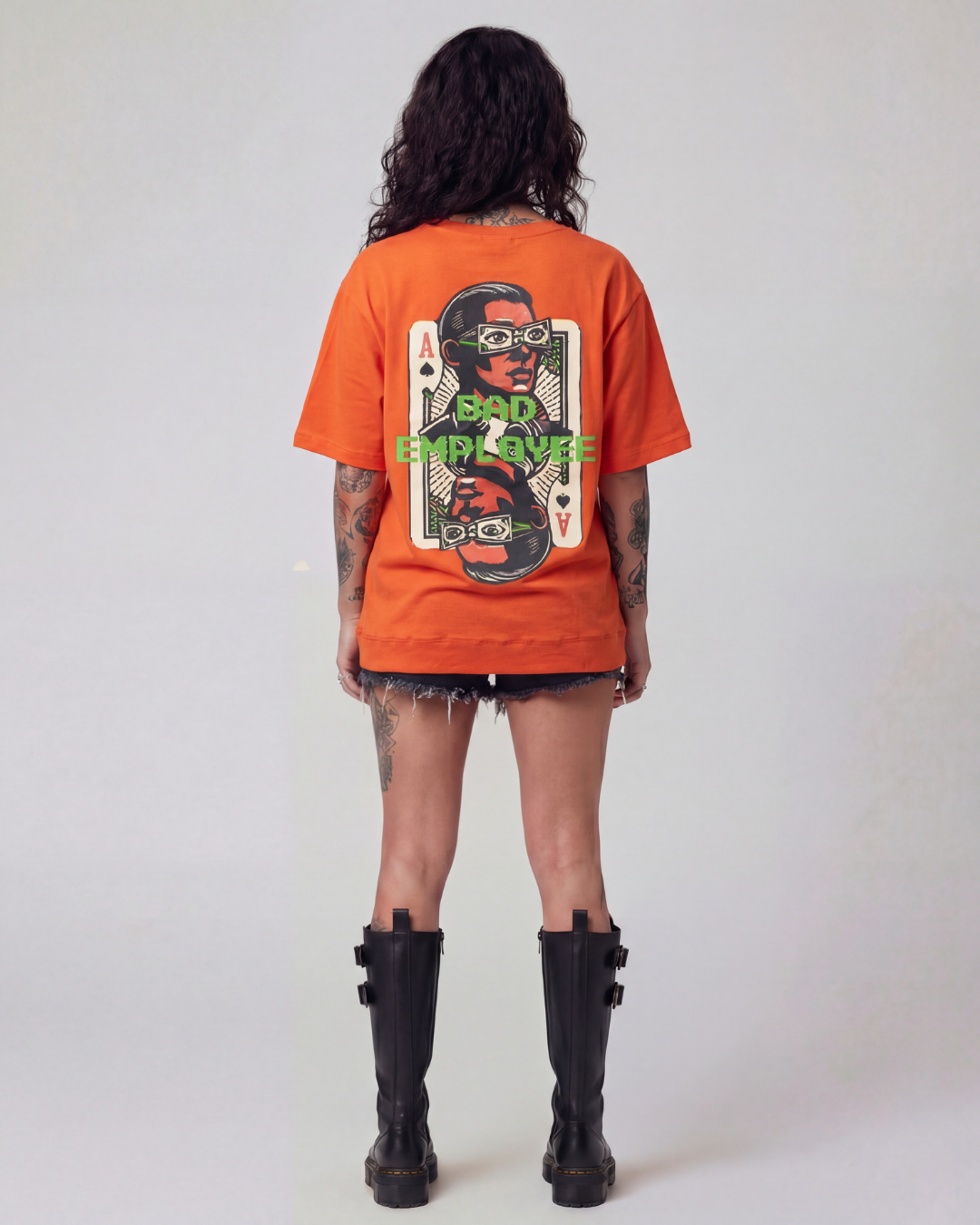 BAD Employee Oversized Orange Unisex T-shirt