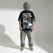 NOTORIOUS B.I.G OVERSIZE UNISEX BLACK TSHIRT (BOXYFIT)