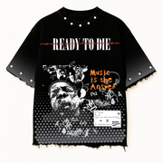 NOTORIOUS B.I.G OVERSIZE UNISEX BLACK TSHIRT (BOXYFIT)