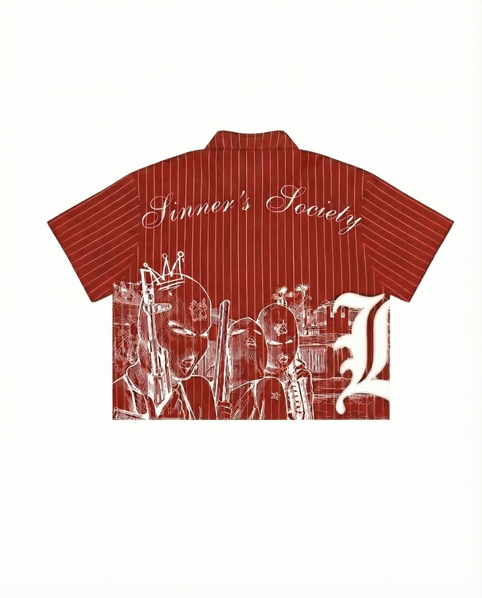 PRE ORDER -  Sinner Society Red Oversize Shirt (Boxy fit)