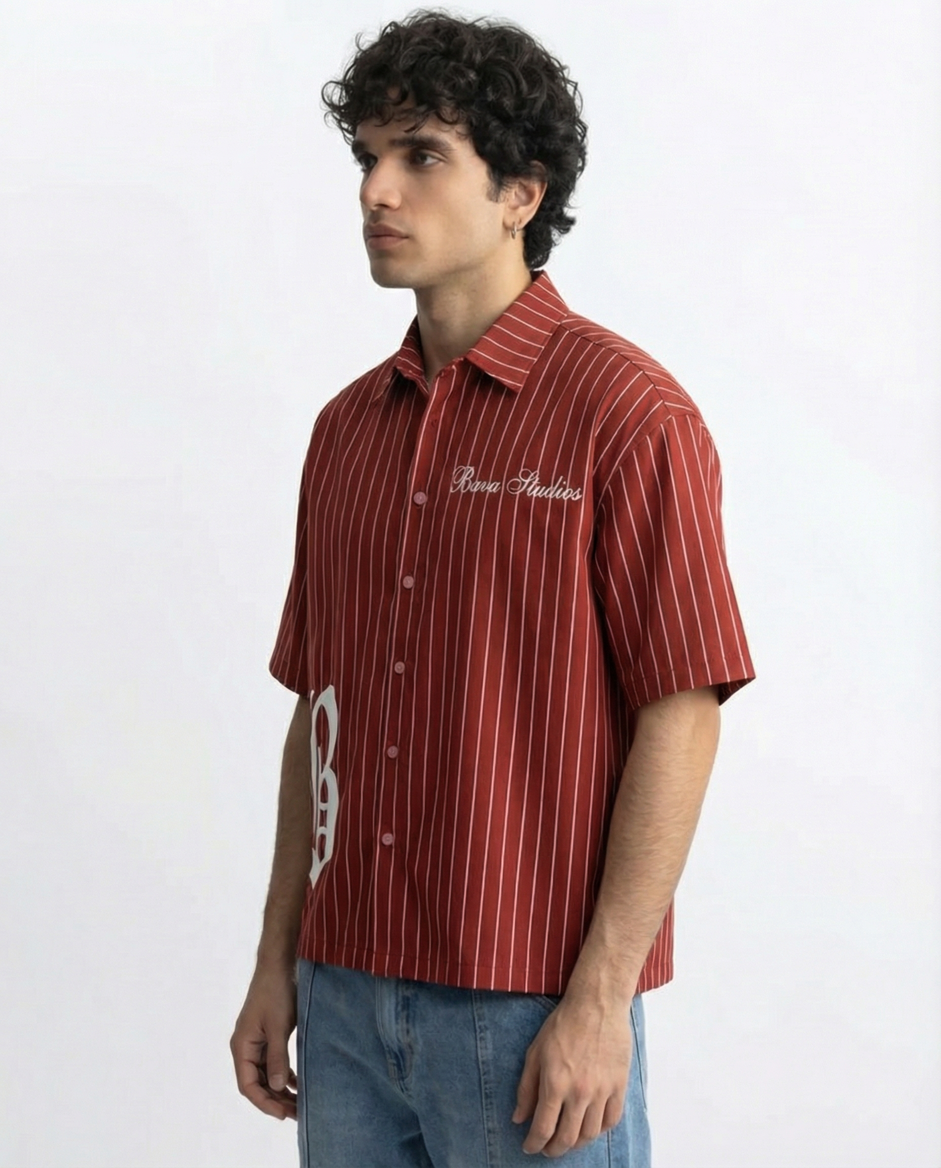 PRE ORDER -  Sinner Society Red Oversize Shirt (Boxy fit)