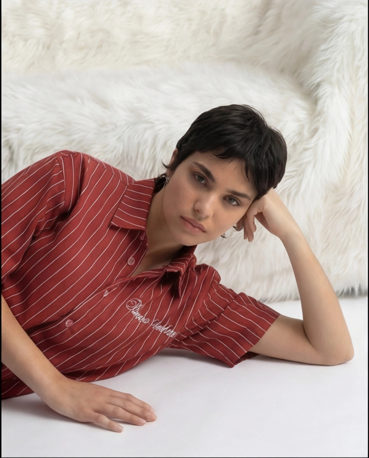 PRE ORDER -  Sinner Society Red Oversize Shirt (Boxy fit)